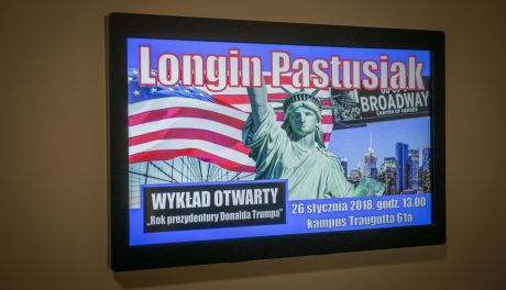 Wykład "Rok prezydentury Donalda Trumpa" prof. Longina Pastusiaka w WSH