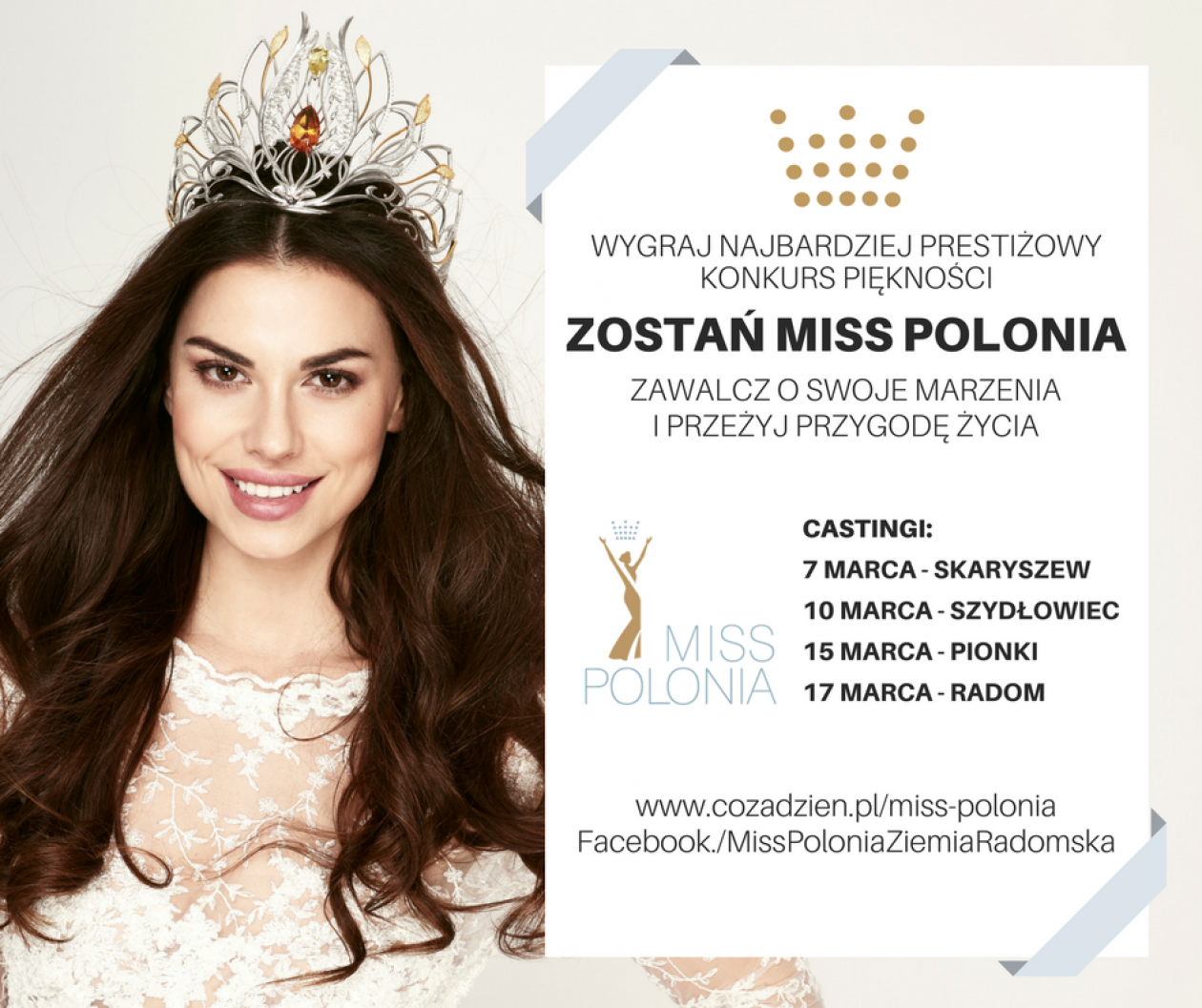 MISS POLONIA - We wtorek casting w Skaryszewie