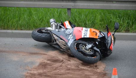 Wypadek motocyklisty na obwodnicy południowej