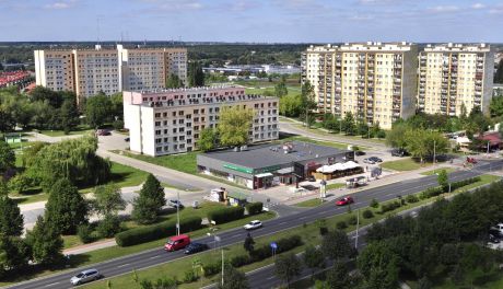Panorama Radomia z dachów bloków na os. Akademickim