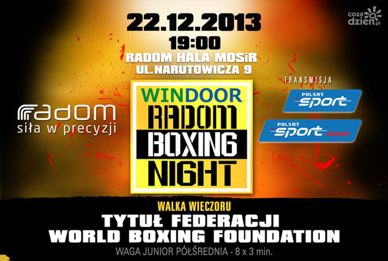 Windoor Radom Boxing Night już w niedzielę