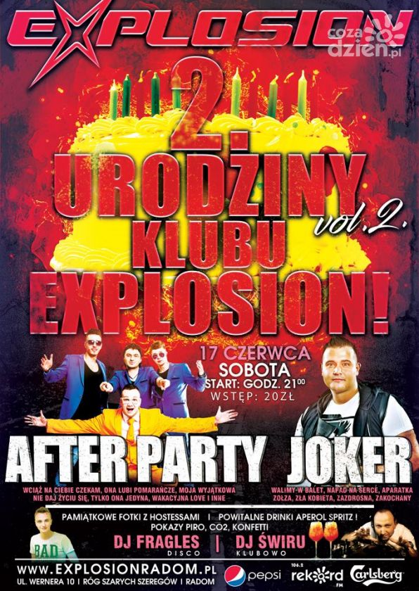 II urodziny Explosion vol.2 z zespołami After Party oraz Joker