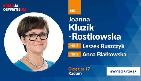Joanna Kluzik-Rostkowska liderką listy KO w okręgu radomskim