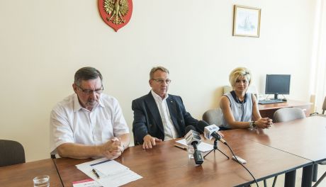 Konferencja Dariusza Grabowskiego - kandydata PSL do Sejmu (zdjęcia)