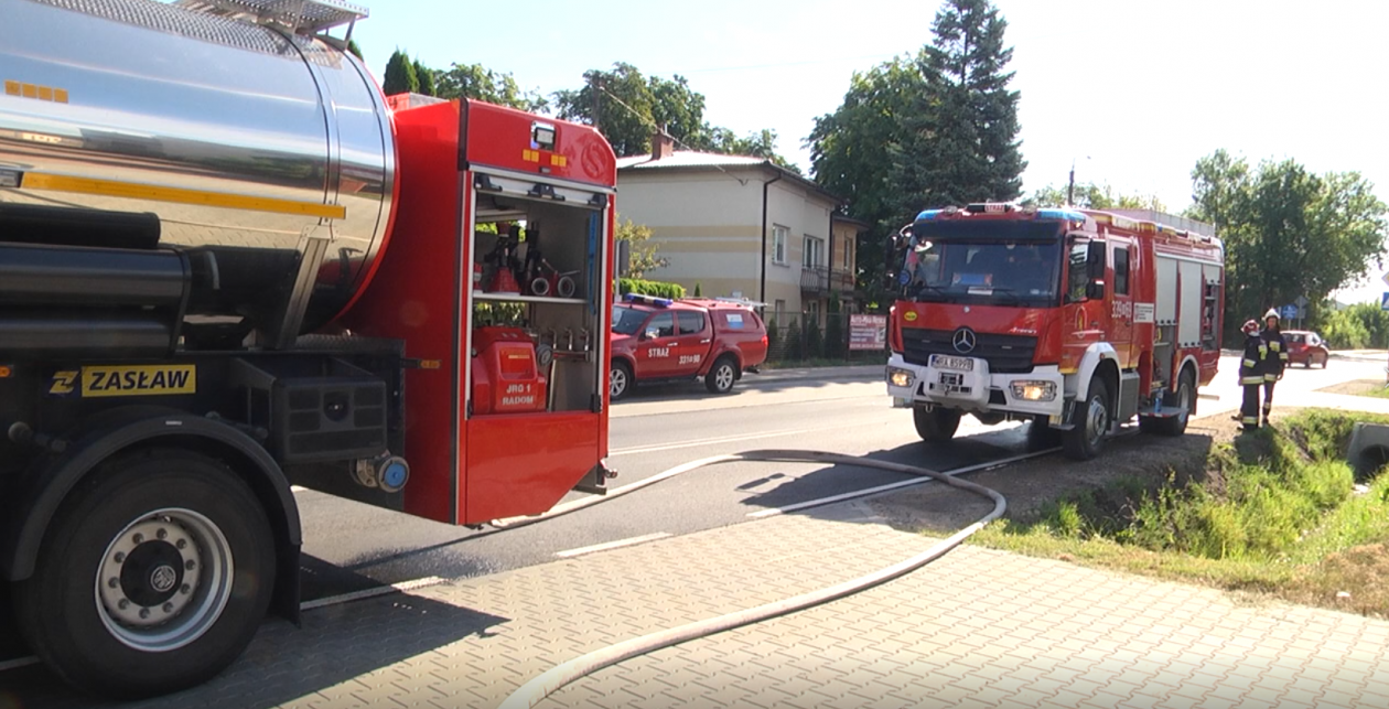 Pożar stolarni w Milejowicach