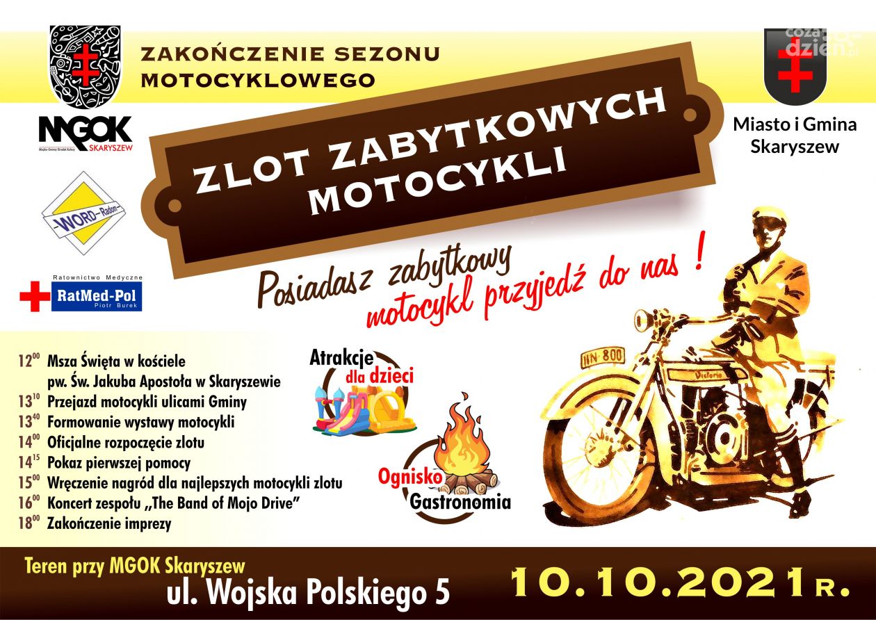 Zlot Zabytkowych Motocykli w Skaryszewie. Przygotowano wiele atrakcji 