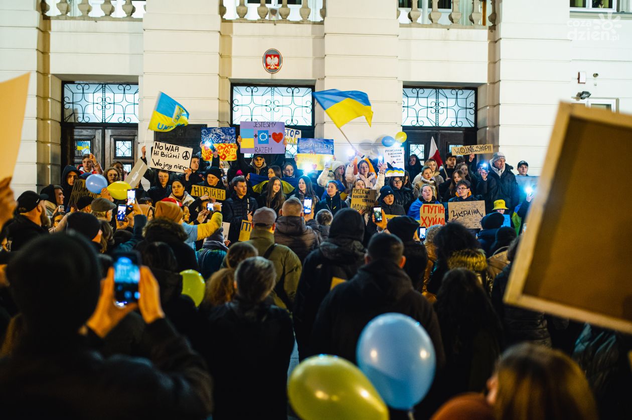 Wiec solidarności z Ukrainą na placu Corazziego (zdjęcia)