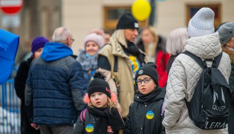 Manifestacja solidarności z Ukrainą na radomskim Rynku