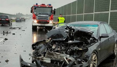 Wypadek na S7. Kierowca BMW nietrzeźwy