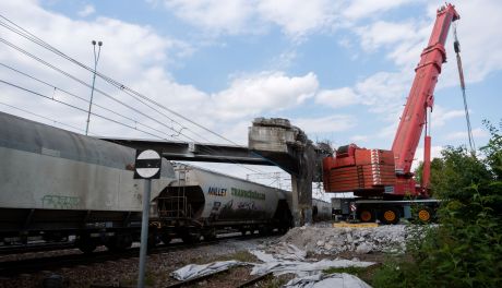 Postępy rozbiórki wiaduktu na ul. Lubelskiej (zdjęcia)