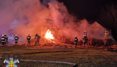 Pożar stodoły w Jedlni