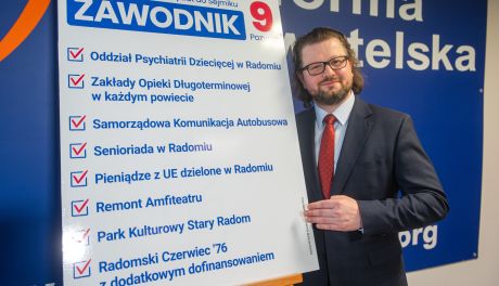 Psychiatria dla dzieci, komunikacja autobusowa i dzielenie pieniędzy unijnych w Radomiu. Jerzy Zawodnik zaprezentował program wyborczy