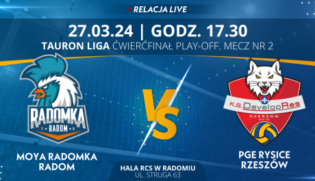 Sport Moya Radomka Radom - PGE Rysice Rzeszów (relacja LIVE)