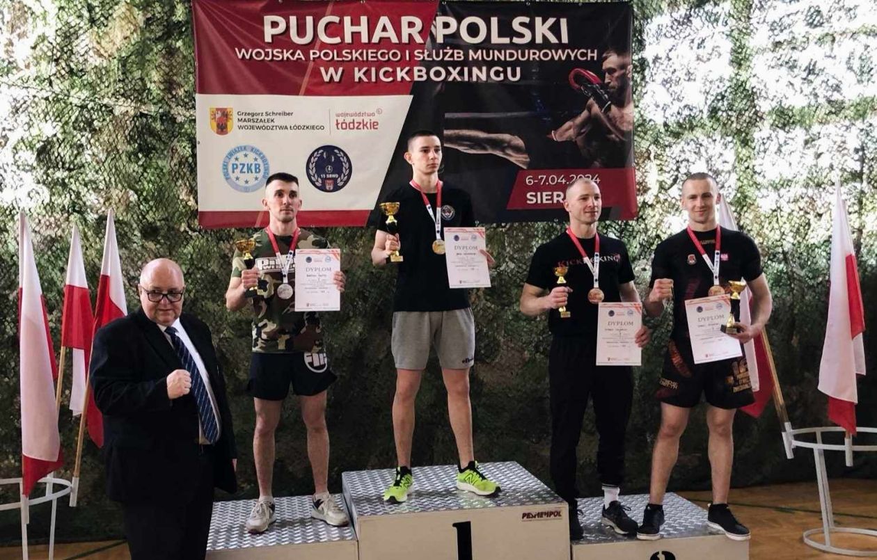 Złoty medal Jakuba Galiszewskiego w Pucharze Polski Wojska Polskiego i Służb Mundurowych w kickboxingu