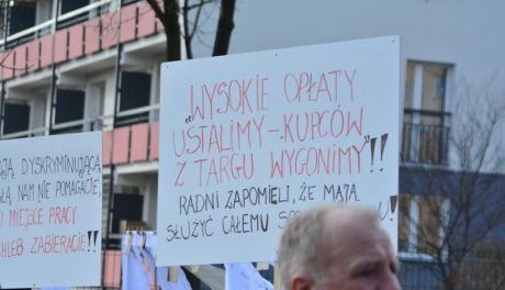 Protest kupców z targowiska przy ul. Czachowskiego