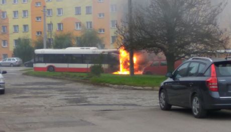 Pożar autobusu na Zamłyniu