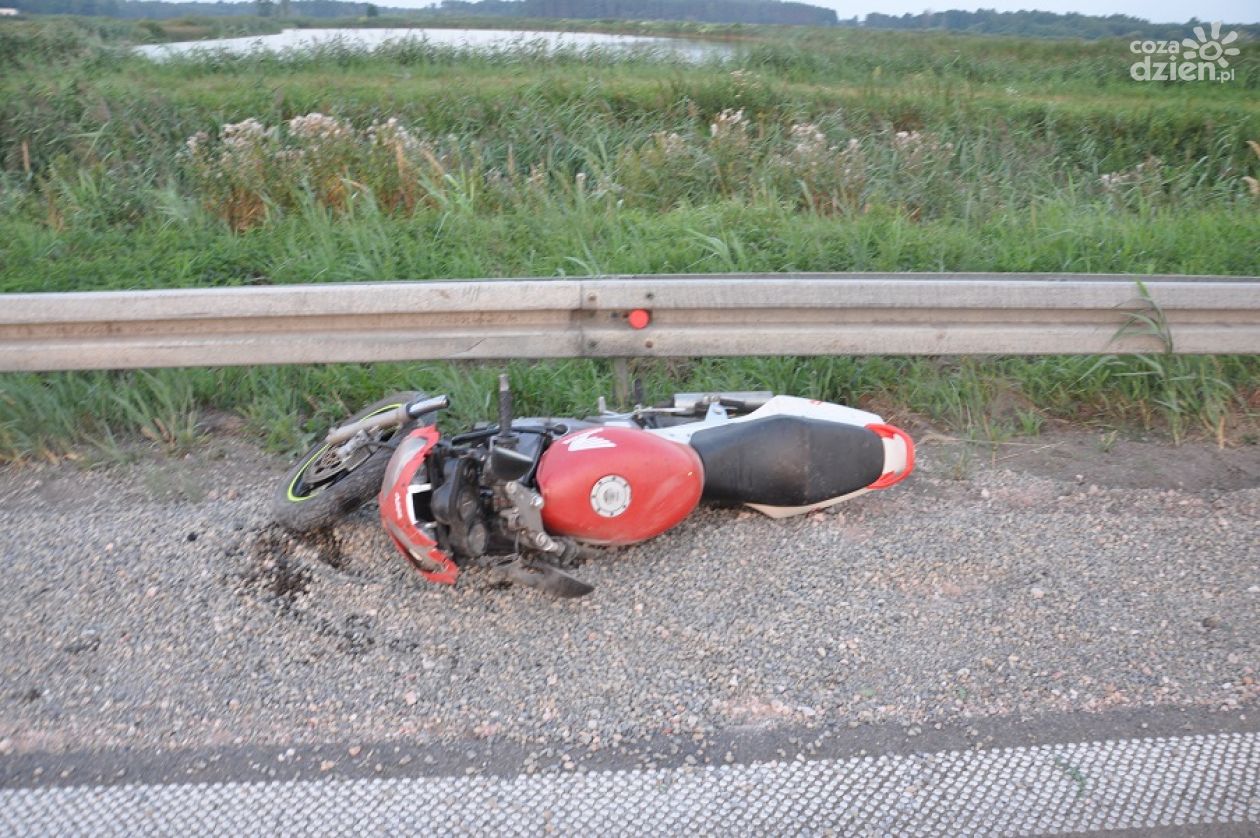 Wypadek motocyklisty w Modrzejowicach