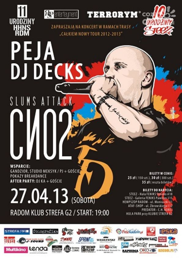 Slums Attack, Peja, DJ Decks wystąpią w Strefie G2