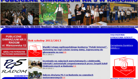 Głosujcie na stronę www radomskiej szkoły!