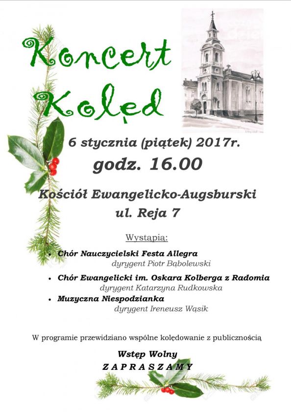 Koncert Kolęd w Kościele Ewangelicko - Augsburskim