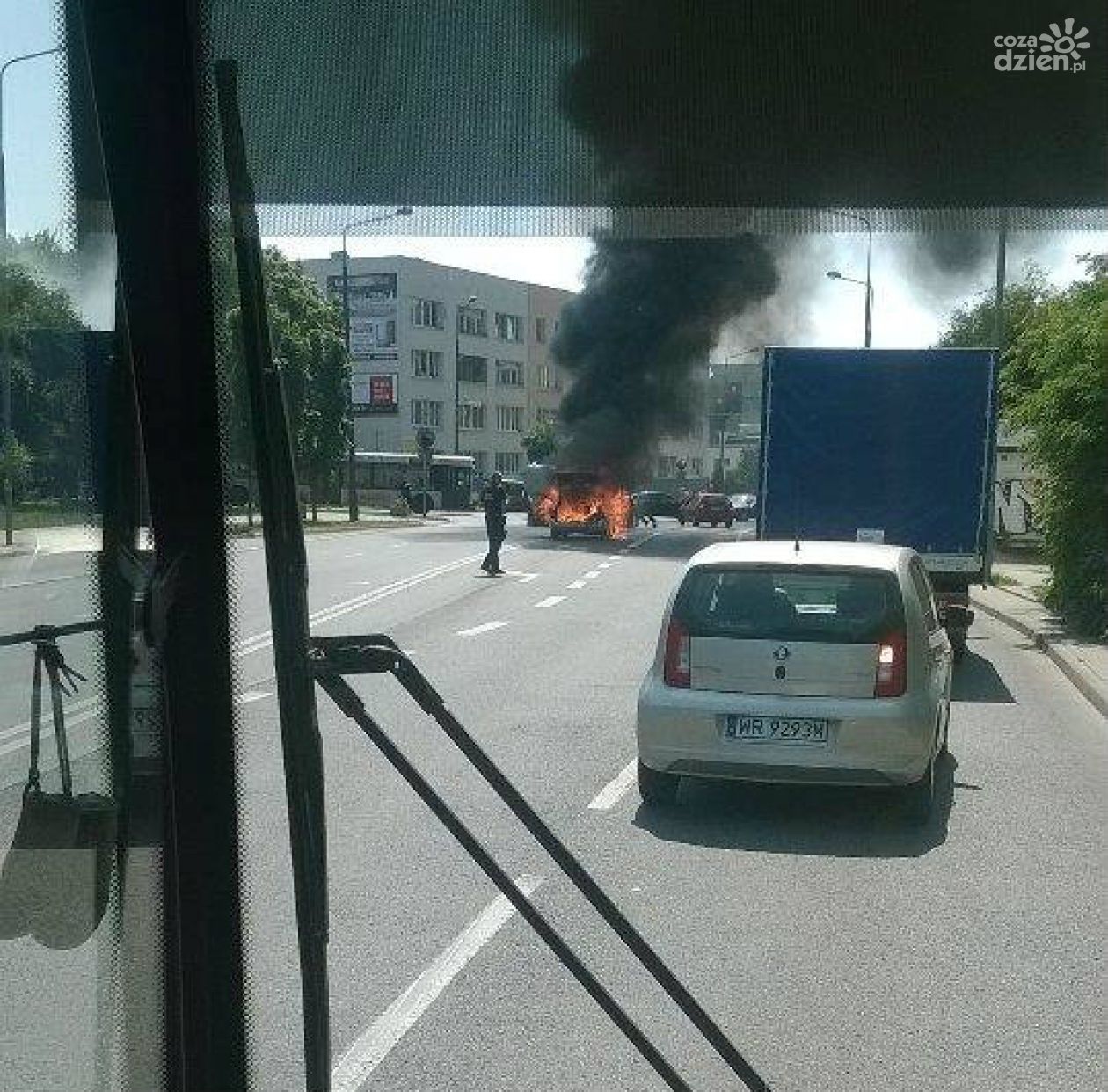 Samochód spłonął na Struga!