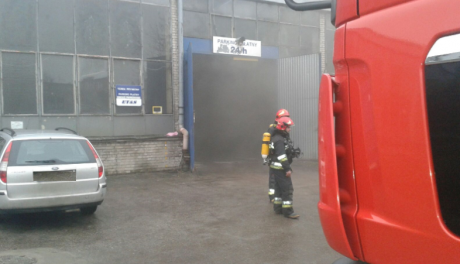 Pożar hali przy ul. Zbrowskiego