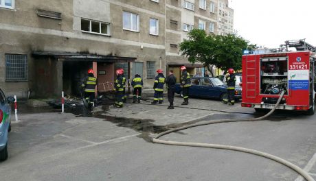 Pożar zsypu w wieżowcu przy ul. Struga