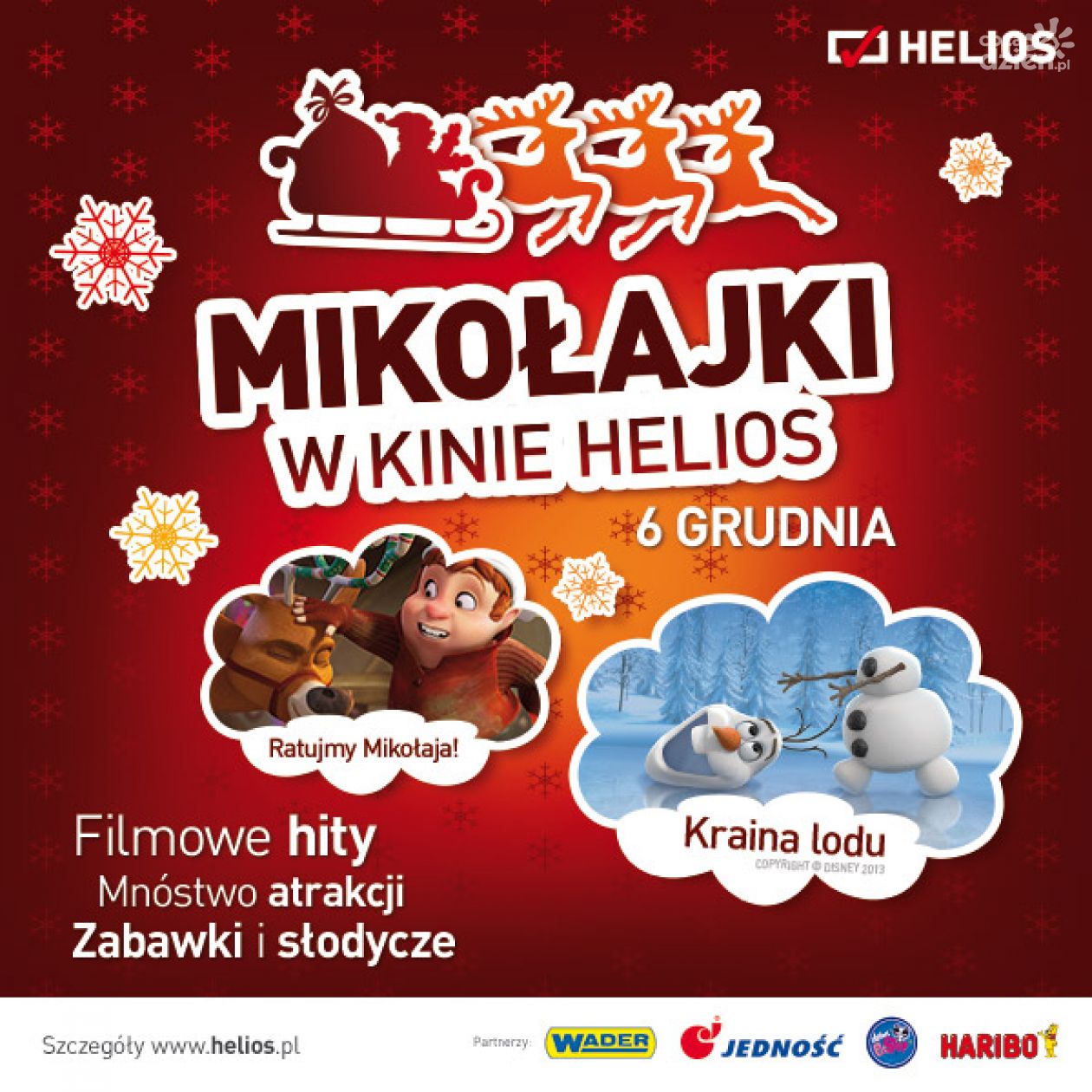 Mikołajki w kinie Helios - filmy, zabawki i słodycze!